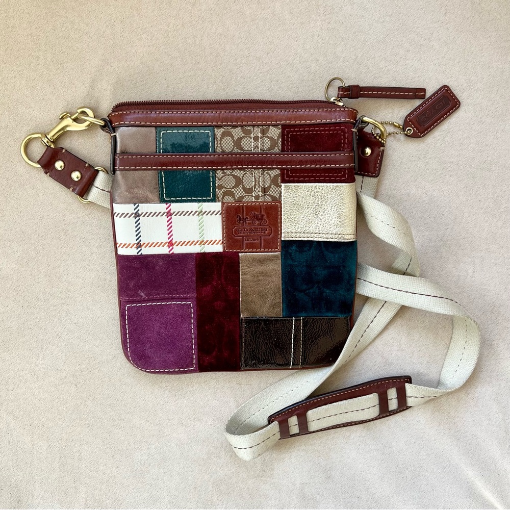Coach Rare Limited Edition Swingpack Patchwork Cr… - image 2
